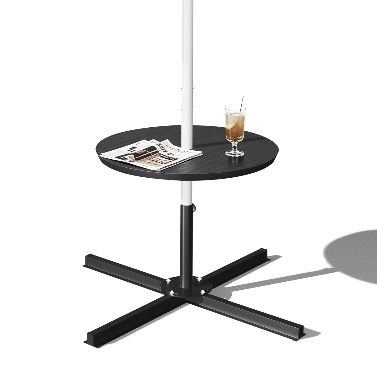 Clamp-On Parasol Side Tray | Outdoor Pole Table for Garden & Poolside Lounging