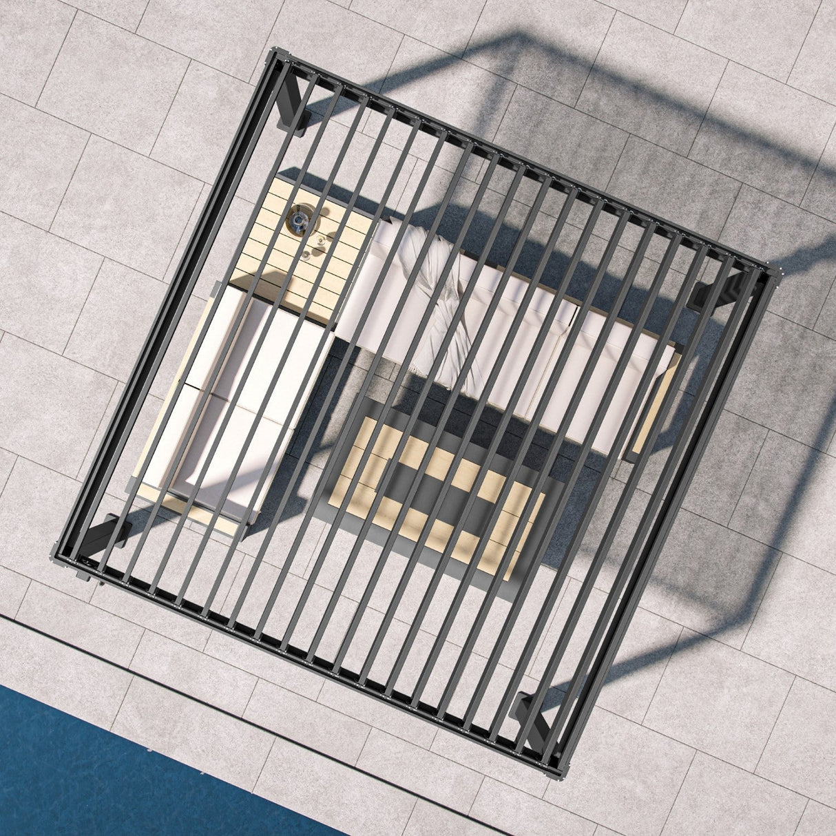 Patioslife Atlantic™,Louvered Pergola,Aluminium Frame,Adjustable Roof,Integrated LED Lighting,3x3m,Modern Design,Outdoor Shade Structure,Garden Pergola,Deck Shelter,Patio Pavilion,Weatherproof,Sunshade & Rain Protection,Contemporary Outdoor Furniture,Luxury Patio Structure,Architectural Style,Premium Outdoor Living