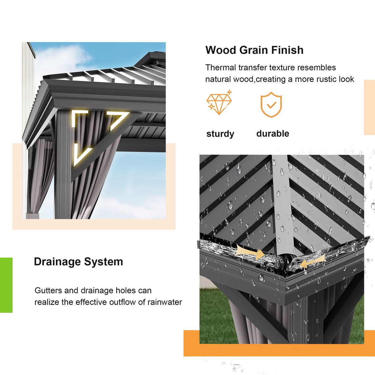 Patioslife Haven,Hardtop Gazebo,3.65x4.8m,Brown Finish,Heavy-Duty Aluminium Frame,Double-Vented Roof,Curtains Included,Patio Pavilion,Garden Pergola,Backyard Shelter,Outdoor Entertaining,Weatherproof,Sunshade & Rain Protection,Modern Outdoor Furniture,Luxury Patio Structure,Contemporary Design,Durable Construction,Premium Outdoor Living