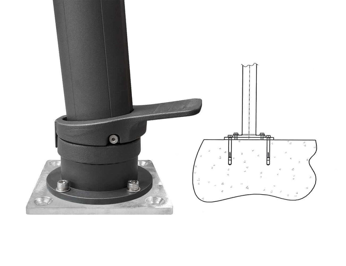Patioslife Concrete Patio Installation Kit For Aegis Cantilever Parasols