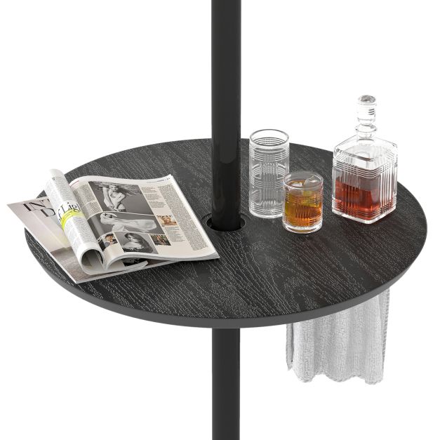 Clamp-On Parasol Side Tray | Outdoor Pole Table for Garden & Poolside Lounging