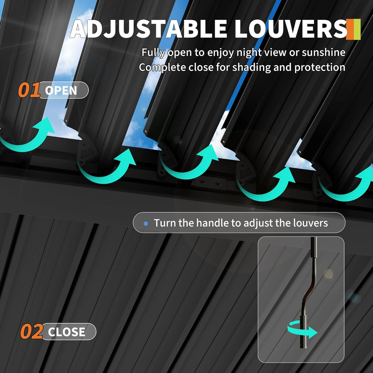 Patioslife Atlantic™,Louvered Pergola,Aluminium Frame,Adjustable Louvers,LED Lighting,3x6m,Contemporary Design,Outdoor Pavilion,Patio Shelter,Garden Pergola,Outdoor Entertaining,Weatherproof,Sunshade & Rain Protection,Modern Outdoor Furniture,Luxury Patio Structure,Architectural Design,Premium Outdoor Living