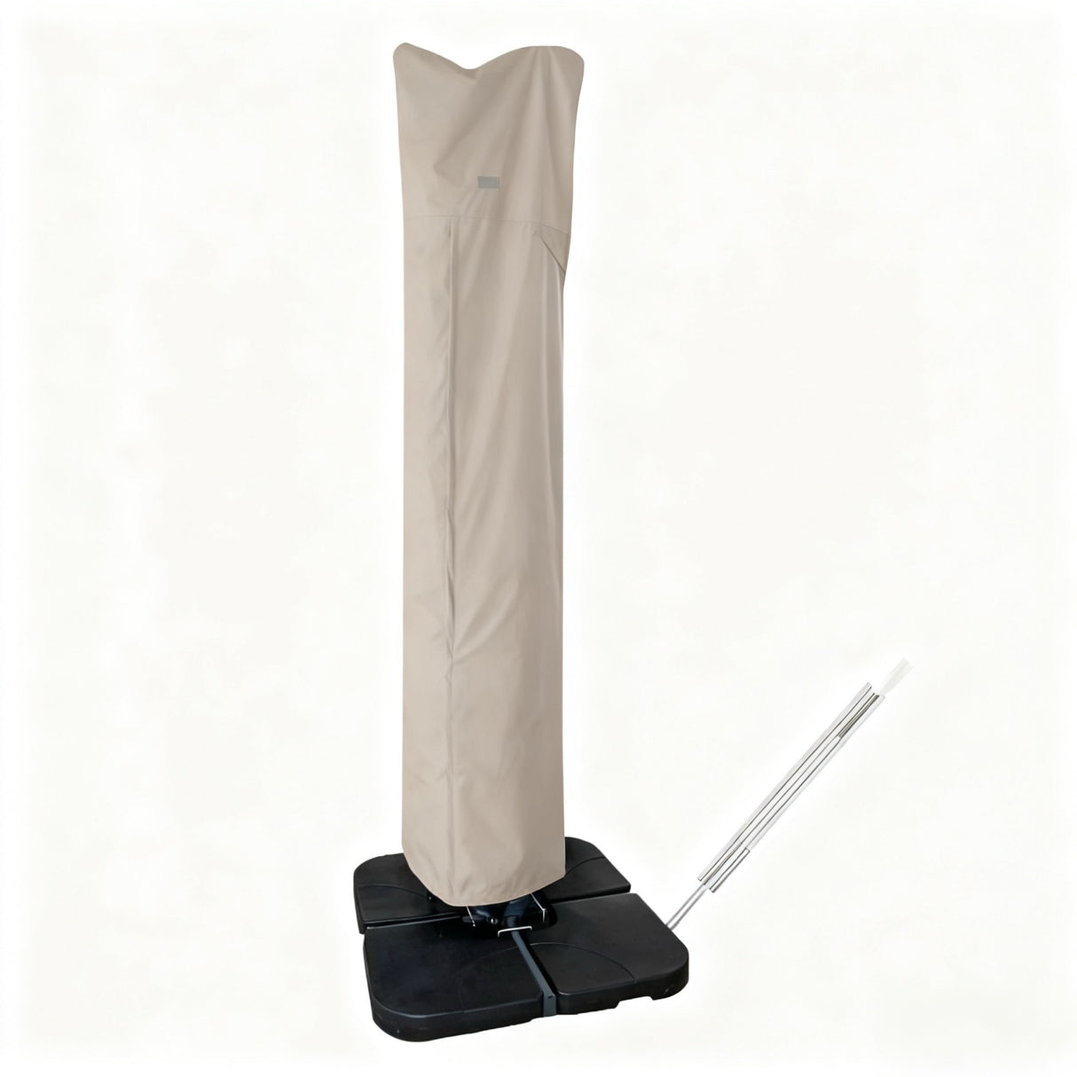 Water-Resistant Patio Umbrella Cover for 9ft-13ft Offset & Cantilever Umbrellas with Zipper & Rod – Durable Outdoor Protection for Curved and Straight Pole Parasols