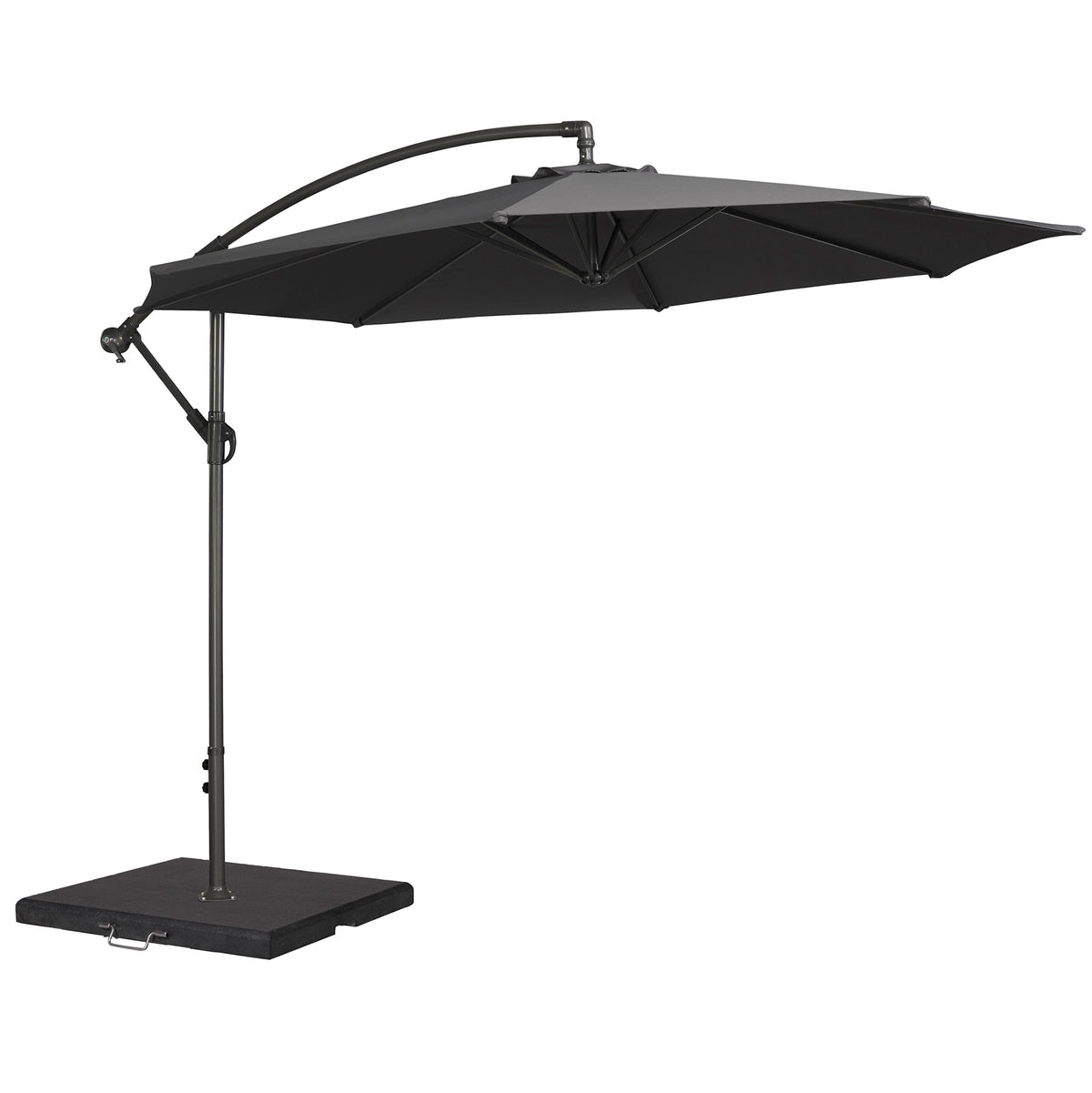 Round Cantilever Parasol 3m with 360° Rotation for Gardens, Terraces & Outdoor Seating