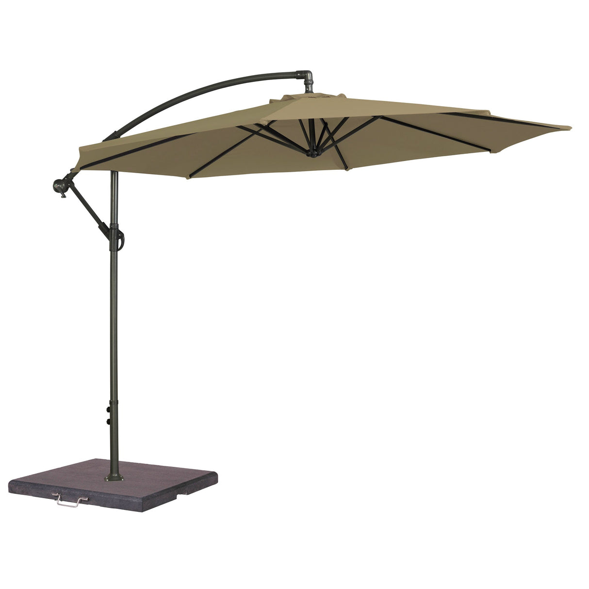 Round Cantilever Parasol 3m with 360° Rotation for Gardens, Terraces & Outdoor Seating