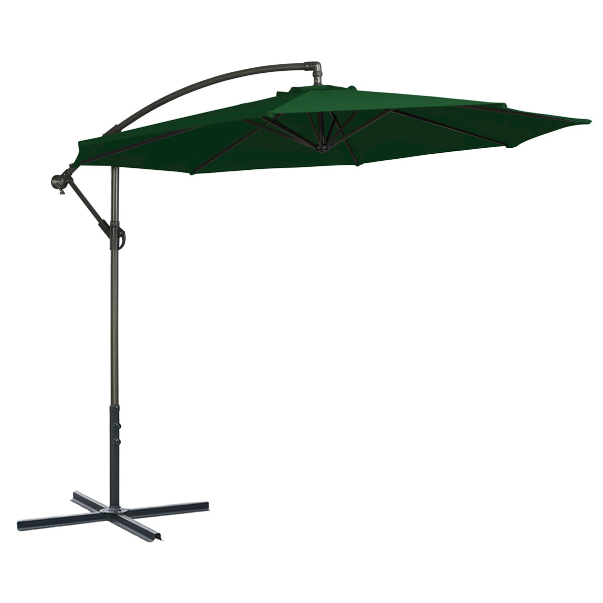 Round Cantilever Parasol 3m with 360° Rotation for Gardens, Terraces & Outdoor Seating
