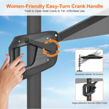 Patioslife Aegis Pro All-weather Cantilever Parasol , Reinforced & Powder-Coated Aluminium Ribs and Pole — Perfect for Garden & Patio