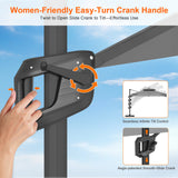 Patioslife Aegis Pro All-weather Cantilever Parasol with LED Lights, Reinforced & Powder-Coated Aluminium Ribs and Pole — Perfect for Garden & Patio