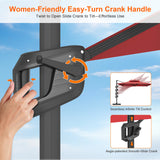 Patioslife Aegis Pro All-weather Cantilever Parasol , Reinforced & Powder-Coated Aluminium Ribs and Pole — Perfect for Garden & Patio