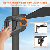 Patioslife Aegis Pro All-weather Cantilever Parasol , Reinforced & Powder-Coated Aluminium Ribs and Pole — Perfect for Garden & Patio