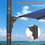 Patioslife Aegis Pro Round Cantilever Patio Umbrella with Solar LED Lights & Shade Protection