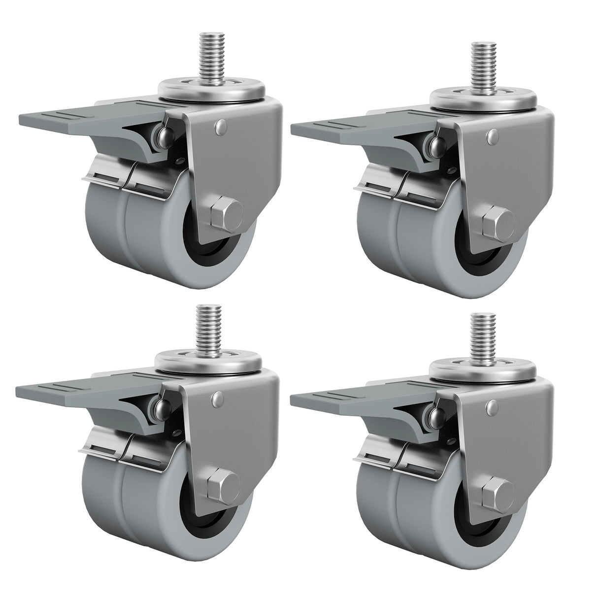 Patioslife Locking Caster Wheels for Cantilever Patio Umbrella Base, Set of 4 Heavy-Duty Swivel Casters