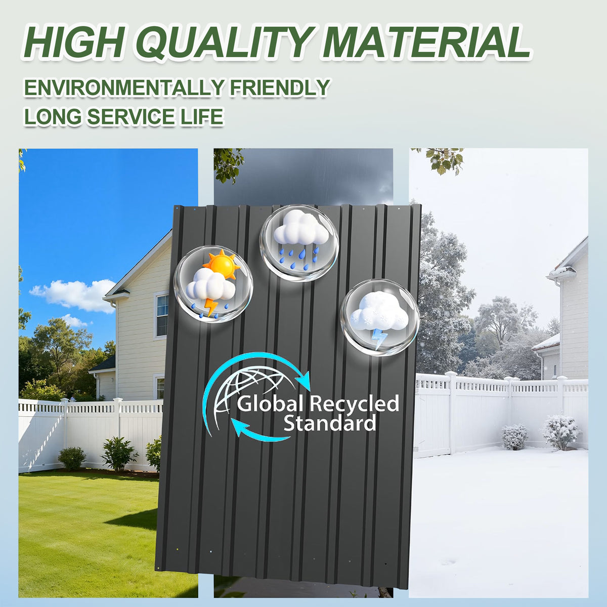 Patioslife Galvanised Steel Garden Shed Gable Roof Metal Outdoor Storage Unit Tool Shed for Garden Backyard Bike Storage All-Weather