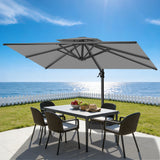 Patioslife Aegis Pro All-weather Cantilever Parasol , Reinforced & Powder-Coated Aluminium Ribs and Pole — Perfect for Garden & Patio