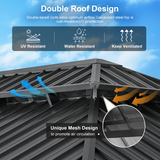 Patioslife Haven | 3.0 x 3.65m Hardtop Gazebo Premium Aluminum Frame, Ventilated Roof & Curtains, Perfect Backyard Pergola