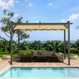 Patioslife Atlantic Retractable Pergola with Adjustable Canopy — Heavy-Duty Outdoor Shade Structure