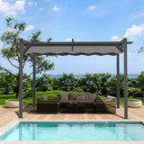 Patioslife Atlantic Retractable Pergola with Adjustable Canopy — Heavy-Duty Outdoor Shade Structure