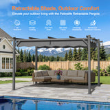 Patioslife Atlantic Retractable Pergola with Adjustable Canopy — Heavy-Duty Outdoor Shade Structure