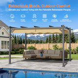 Patioslife Atlantic Retractable Pergola with Adjustable Canopy — Heavy-Duty Outdoor Shade Structure