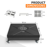 Rolling Cantilever Parasol Base with Lock, Supports Up to 400 kg, Decorative Modular Stand for Aegis Series and Most Offset Garden Parasols, Suitable for Patio, Garden and Poolside Use