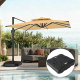 Patioslife Aegis Pro All-weather Cantilever Parasol with LED Lights, Reinforced & Powder-Coated Aluminium Ribs and Pole — Perfect for Garden & Patio