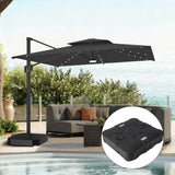 Patioslife Aegis Pro All-weather Cantilever Parasol with LED Lights, Reinforced & Powder-Coated Aluminium Ribs and Pole — Perfect for Garden & Patio