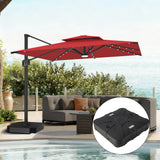 Patioslife Aegis Pro All-weather Cantilever Parasol with LED Lights, Reinforced & Powder-Coated Aluminium Ribs and Pole — Perfect for Garden & Patio