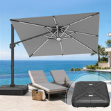 Patioslife Aegis Signature Series Rotating Cantilever Patio Umbrella with Adjustable Tilt for Garden & Poolside