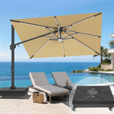 Patioslife Aegis Signature Series Rotating Cantilever Patio Umbrella with Adjustable Tilt for Garden & Poolside
