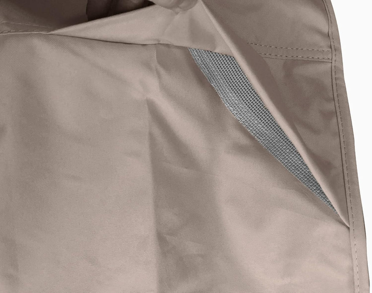 Water-Resistant Patio Umbrella Cover for 9ft-13ft Offset & Cantilever Umbrellas with Zipper & Rod – Durable Outdoor Protection for Curved and Straight Pole Parasols