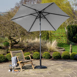 2.5m Round Centre Pole Parasol – Weather-Resistant Garden & Patio Shade with Easy Tilt and Durable Aluminium Frame