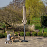 3m Round Centre Pole Parasol – Weather-Resistant Garden & Patio Shade with Easy Tilt and Durable Aluminium Frame