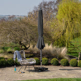 3.5m Round Centre Pole Parasol – Weather-Resistant Garden & Patio Shade with Easy Tilt and Durable Aluminium Frame