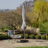 3.5m Round Centre Pole Parasol – Weather-Resistant Garden & Patio Shade with Easy Tilt and Durable Aluminium Frame