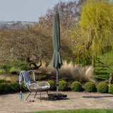 3.5m Round Centre Pole Parasol – Weather-Resistant Garden & Patio Shade with Easy Tilt and Durable Aluminium Frame