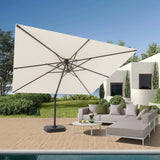 Patioslife Aegis Pro™ Cantilever Parasol with Base & Protective Cover — Fibreglass Ribs & Powder-Coated Aluminium Pole for Garden & Patio