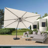 Patioslife Aegis Pro™ Cantilever Parasol with Base & Protective Cover — Fibreglass Ribs & Powder-Coated Aluminium Pole for Garden & Patio