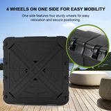 Patioslife™ Cantilever Parasol Base 115–200kg, Heavy-Duty Outdoor Rolling Stand, Refillable HDPE Offset Weights with Wheels for Patio, Garden & Poolside Stability