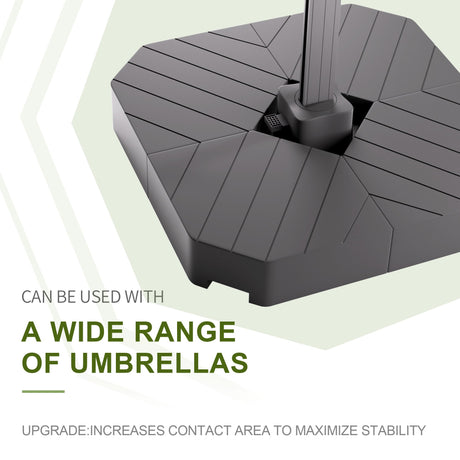 Patioslife 160kg Medium Base for Aegis Pro™ 10ft Round Cantilever Umbrella-4pcs
