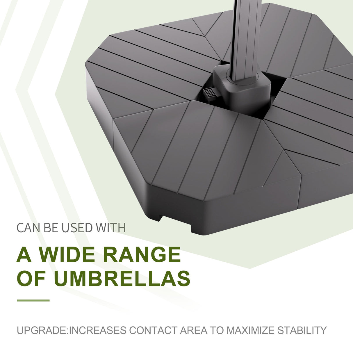 Patioslife 160kg Medium Base for Aegis Pro™ 10ft Round Cantilever Umbrella-4pcs