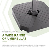 Patioslife 160kg Medium Base for Aegis Pro™ 10ft Round Cantilever Umbrella-4pcs