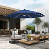 Patioslife Aegis Pro™ All-in-One Shade Round Cantilever Patio Parasol with solar LED lights | Premium Cover | Large Base