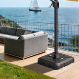 Patioslife™ Cantilever Parasol Base 115–200kg, Heavy-Duty Outdoor Rolling Stand, Refillable HDPE Offset Weights with Wheels for Patio, Garden & Poolside Stability