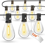 Patioslife™|LED Outdoor String Lights with Shatterproof Edison Bulbs – Waterproof, Commercial Grade 2700K Patio Lights for Garden, Porch & Deck Decor
