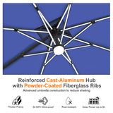 Patioslife Aegis Premium Cantilever Parasol with LED Strip Lights, Fibreglass Ribs & Powder-Coated Aluminium Pole — Luxury Garden & Patio Shade