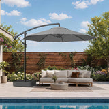 Patioslife Heavy Duty 3M Cantilever Parasol with Base – Premium Outdoor Shade for Patio, Garden & Backyard Living
