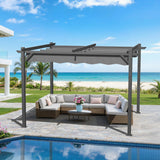Patioslife Atlantic Retractable Pergola with Adjustable Canopy — Heavy-Duty Outdoor Shade Structure