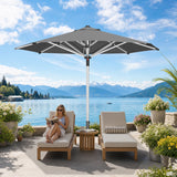 Patioslife Garden Parasol — Square & Round | Heavy-Duty Aluminium Pole, Double Vent Canopy | 2.7m, 3m & 3.35m