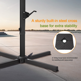 Patioslife Aegis Pro™ Cantilever Parasol with LED Lights, Fibreglass Ribs & Powder-Coated Aluminium Pole — Perfect for Garden & Patio