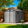 Patioslife YardVault Resin Garden Storage Shed with Bulid-in Floor, Lock & Window
